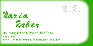 maria raber business card